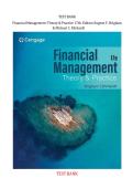 TEST BANK Financial Management&colon; Theory and Practice &lpar;17th ED&rpar; by Brigham & Ehrhardt 