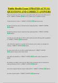 Public Health Exam UPDATED ACTUAL &NewLine;QUESTIONS AND CORRECT ANSWERS
