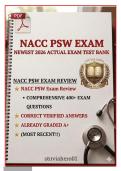 NACC PSW Exam 2026 &vert; 200&plus; Questions & Verified Answers with Detailed Rationales &ndash; Personal Support Worker National Certification Test Bank &vert; Latest Update &vert; Graded A&plus;