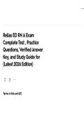 RELIAS ED RN A EXAM ACTUAL EXAM 2026 &vert; ALL QUESTIONS AND CORRECT ANSWERS &vert; VERIFIED ANSWERS &vert; UPDATED VERSION&NewLine;