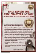 NACC Review for PSW&colon; Chapters 1&ndash;7 2026 &vert; Most Tested Questions & Verified Answers &vert; Latest Update &vert; Graded A&plus;&NewLine;&NewLine;