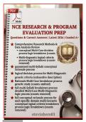 NCE Research & Program Evaluation Prep PDF 2026 &vert;  Questions & Correct Answers &vert; Graded A&plus;