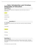 EDUC 305 Quiz 1&colon; Introduction and Christian Philosophy of Education &vert; Questions and Answers &vert; 2026 Update &vert; 100&percnt; Correct&period;