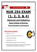 Galen NUR 254 Exam 1&comma; 2&comma; 3 & 4 &ndash; Maternal and Pediatrics &lpar;2026&sol;2027&rpar; Actual Questions & Answers