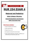 Galen NUR 254 Exam 4 &ndash; Maternal and Pediatrics &lpar;2026&sol;2027&rpar; Actual Questions & Answers to Pass the Exam &lpar;100&percnt; Verified&rpar;