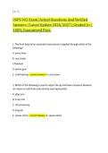 USPS 943 Exam &vert;Actual Questions And Verified&NewLine;Answers &vert; Latest Update 2026&sol;2027 &vert; Graded A&plus; &vert;&NewLine;100&percnt; Guaranteed Pass&period;