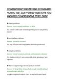 CONTEMPORARY ENGINEERING ECONOMICS&NewLine;ACTUAL TEST 2026 VERIFIED QUESTIONS AND&NewLine;ANSWERS COMPREHENSIVE STUDY GUIDE