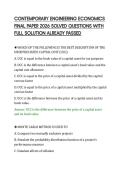 CONTEMPORARY ENGINEERING ECONOMICS&NewLine;FINAL PAPER 2026 SOLVED QUESTIONS WITH&NewLine;FULL SOLUTION ALREADY PASSED