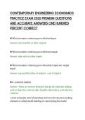 CONTEMPORARY ENGINEERING ECONOMICS&NewLine;PRACTICE EXAM 2026 PREMIUM QUESTIONS&NewLine;AND ACCURATE ANSWERS ONE HUNDRED&NewLine;PERCENT CORRECT