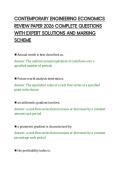 CONTEMPORARY ENGINEERING ECONOMICS&NewLine;REVIEW PAPER 2026 COMPLETE QUESTIONS&NewLine;WITH EXPERT SOLUTIONS AND MARKING&NewLine;SCHEME