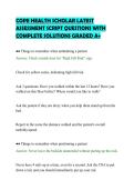 COPE HEALTH SCHOLAR LATEST&NewLine;ASSESSMENT SCRIPT QUESTIONS WITH&NewLine;COMPLETE SOLUTIONS GRADED A&plus;
