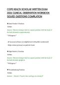 COPE HEALTH SCHOLAR WRITTEN EXAM&NewLine;2026 CLINICAL OBSERVATION WORKBOOK&NewLine;SOLVED QUESTIONS COMPILATION