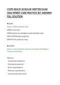 COPE HEALTH SCHOLAR WRITTEN EXAM&NewLine;2026 PATIENT CARE PRACTICE SET ANSWERS&NewLine;FULL SOLUTION