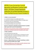 AWWA Cross-Connection Control &NewLine;Specialist Certification Practice Exam &NewLine;2026&vert; 250 Most Tested Questions &NewLine;Collection & Verified Detailed Answers &vert; &NewLine;Tutor Verified Success Exam&rpar; Graded A&plus; 