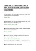 CORE CIVIC &ndash; CORRECTIONAL OFFICER&NewLine;FINAL PAPER 2026 COMPLETE QUESTIONS&NewLine;AND ANSWERS