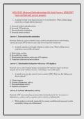 WGU D115 Advanced Pathophysiology OA-Style Practice  2026&sol;2027 &NewLine;Exam verified with correct answers