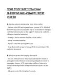CORE STUDY SHEET 2026 EXAM&NewLine;QUESTIONS AND ANSWERS EXPERT&NewLine;VERIFIED