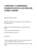 COREPOWER C1 COMPREHENSIVE&NewLine;EXAMINATION 2026 FULL SOLUTIONS AND&NewLine;CORRECT ANSWERS&NewLine;