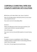 CORPORALS COURSE FINAL PAPER 2026&NewLine;COMPLETE QUESTIONS WITH SOLUTIONS