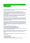Med-Surg HESI Practice Test Questions with correct Answers