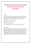 NREMT PRACTICE EXAM&colon; 300 QUESTIONS &NewLine;AND ANSWERS WITH DETAILED &NewLine;RATIONALES 
