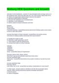 Medsurg HESI Questions and Answers