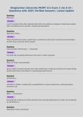 Binghamton University MGMT 311 Exam 2 chs 6-10 &vert;&NewLine;Questions with 100&percnt; Verified Answers &vert; Latest Update