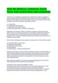 HESI RN MEDICAL SURGICAL EXAM PACK 2026 QUESTIONS AND ANSWERS