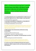 WGU D455 &ndash; Professional Nursing Role Transition Practice Exam Fall 2026&vert; 250 Most Tested Questions Collection & Verified Detailed Answers &vert; Tutor Verified Success Exam&rpar; Graded A&plus; 