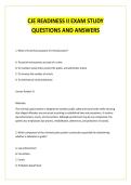 CJE Readiness II Exam Study Questions and Answers