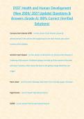 DSST  Health and Human Development &lpar;New 2026&sol; 2027 Update&rpar; Questions & Answers &lbrace;Grade A&rcub; 100&percnt; Correct &lpar;Verified Solutions&rpar;&NewLine;&NewLine;