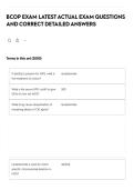 BCOP EXAM LATEST ACTUAL EXAM QUESTIONS AND CORRECT DETAILED ANSWERS