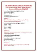 UHC Medicare MA 2026 &ndash; Medicare Advantage &lpar;MA&rpar; and Part D Certification Review Actual Questions & Answers with Rationales &lpar;2026&sol;2027&rpar; 