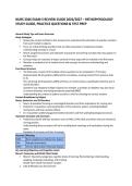 NURS 3366 EXAM 5 REVIEW GUIDE 2026&sol;2027 &ndash; PATHOPHYSIOLOGY STUDY GUIDE&comma; PRACTICE QUESTIONS & TEST PREP
