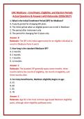 UHC Medicare &ndash; Enrollment&comma; Eligibility&comma; and Election Periods Actual Questions & Answers with Rationales &lpar;2026&sol;2027&rpar;