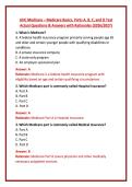 UHC Medicare &ndash; Medicare Basics&comma; Parts A&comma; B&comma; C&comma; and D Test Actual Questions & Answers with Rationales &lpar;2026&sol;2027&rpar; 