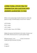 CORRECTIONAL OFFICER PRACTICE&NewLine;EXAMINATION 2026 QUESTIONS WITH&NewLine;ANSWERS GUARANTEED TO PASS&period; 
