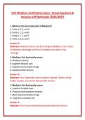 UHC Medicare Certification Exam&ndash; Actual Questions & Answers with Rationales &lpar;2026&sol;2027&rpar;