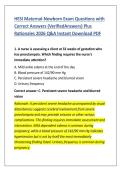HESI Maternal-Newborn Exam Questions with &NewLine;Correct Answers &lpar;VerifiedAnswers&rpar; Plus &NewLine;Rationales 2026 Q&A Instant Download PDF 