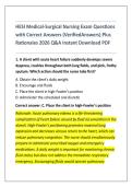 HESI Maternal-Newborn Exam Questions with &NewLine;Correct Answers &lpar;VerifiedAnswers&rpar; Plus &NewLine;Rationales 2026 Q&A Instant Download PDF 
