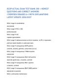 BCOP ACTUAL EXAM TEST BANK 300 &plus; NEWEST QUESTIONS AND CORRECT ANSWERS &sol;&sol;VERIFIED&sol;&sol;GRADED A&plus;&sol;&sol;WITH EXPLANATIONS LATEST UPDATE 2026&sol;2027