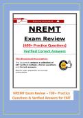 NREMT Exam Review &ndash; 100&plus; Practice Questions & Verified Answers for EMT Certification Exam Prep EMT Complete Study Guide &lpar;PDF&rpar;
