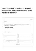 NURS 3366 EXAM 3 2026&sol;2027 &ndash; NURSING STUDY GUIDE&comma; PRACTICE QUESTIONS&comma; EXAM REVIEW & TEST PREP