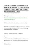 COST ACCOUNTING A DATA ANALYTICS&NewLine;APPROACH CHAPTERS 1 TO 14 FINAL PAPER&NewLine;2026 SOLVED QUESTIONS WITH FULL&NewLine;SOLUTION ALREADY PASSED