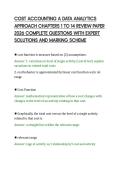 COST ACCOUNTING A DATA ANALYTICS&NewLine;APPROACH CHAPTERS 1 TO 14 REVIEW PAPER&NewLine;2026 COMPLETE QUESTIONS WITH EXPERT&NewLine;SOLUTIONS AND MARKING SCHEME