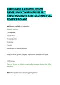 COUNSELING A COMPREHENSIVE&NewLine;PROFESSION COMPREHENSIVE TEST&NewLine;PAPER QUESTIONS AND SOLUTIONS FULL&NewLine;REVIEW PACKAGE