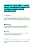 COUNSELING THE CULTURALLY DIVERSE&NewLine;THEORY COMPREHENSIVE EXAMINATION&NewLine;TEST COMPLETE QUESTIONS AND&NewLine;CORRECT ANSWERS&NewLine;
