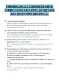 COUNSELOR 235 COMPREHENSIVE&NewLine;STUDY GUIDE 2026 FULL QUESTIONS&NewLine;AND SOLUTIONS GRADED A&plus;