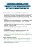 COUNSELOR 235 PRACTICE&NewLine;EXAMINATION 2026 QUESTIONS&NewLine;WITH ANSWERS GRADED A&plus;