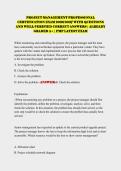 PROJECT MANAGEMENT PROFESSIONAL&NewLine;CERTIFICATION EXAM 2026&sol;2027 WITH QUESTIONS&NewLine;AND WELL-VERIFIED CORRECT ANSWERS &vert; ALREADY&NewLine;GRADED A&plus; &vert; PMP LATEST EXAM